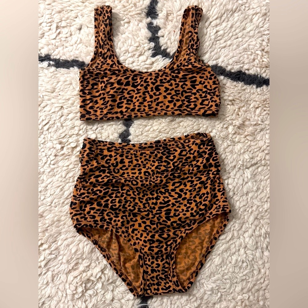 ARQ Cotton organic Leopard-cheetah animal vintage Print in Brown and Black